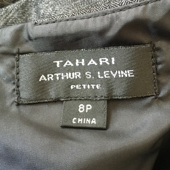 Tahari Petite Sleeveless Dress, Gray, 8P NWOT - Picture 7 of 8